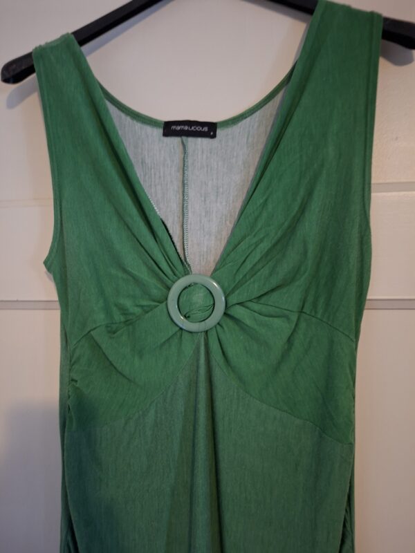 Mamalicious jurk groen bloemenprint maat M