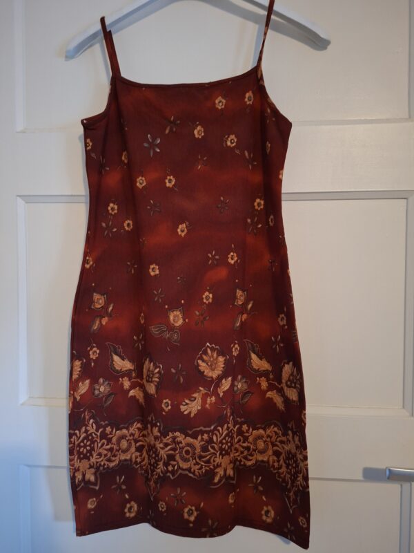 Bomb Girl jurk bordeaux bloemenprint maat S