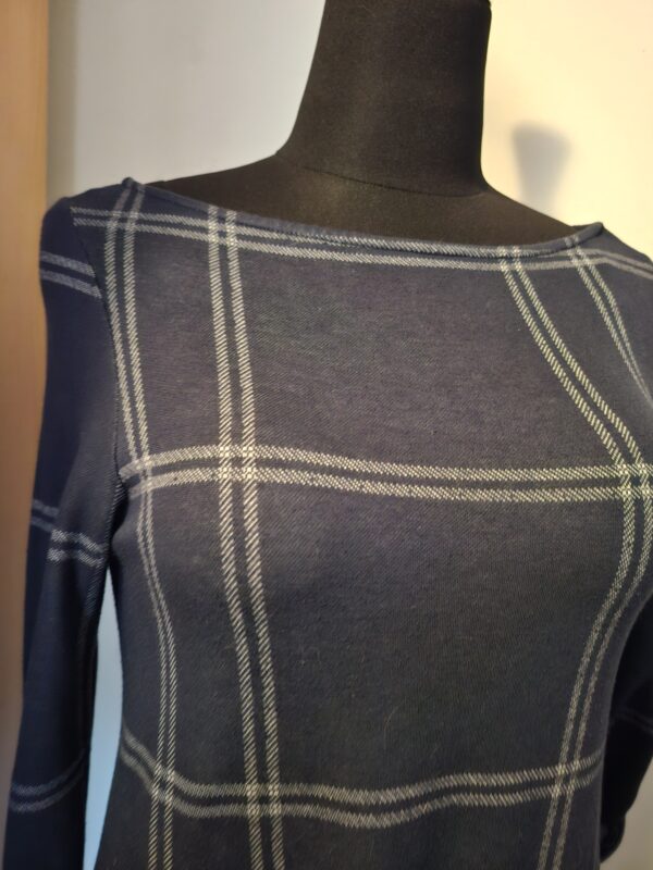 Atmosphere donkerblauwe jurk met ruit maat 42