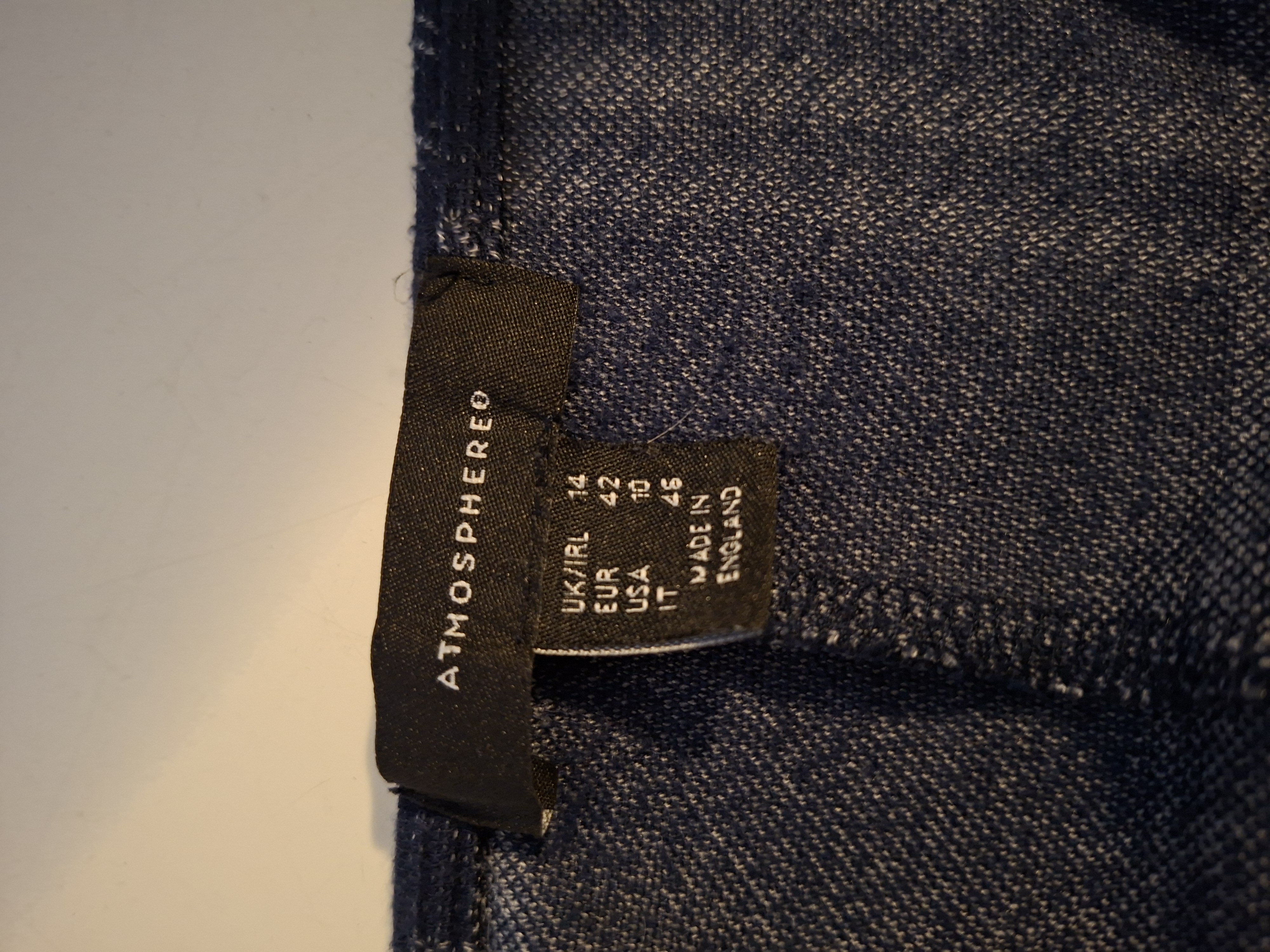 Atmosphere donkerblauwe jurk met ruit maat 42