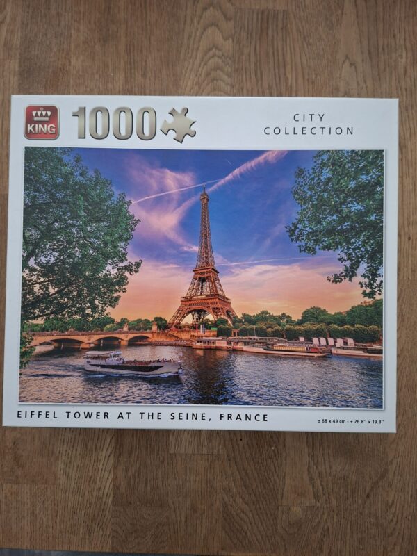 King Puzzel 1000 stukjes - Eiffel Tower at the Seine, France (City Collection)