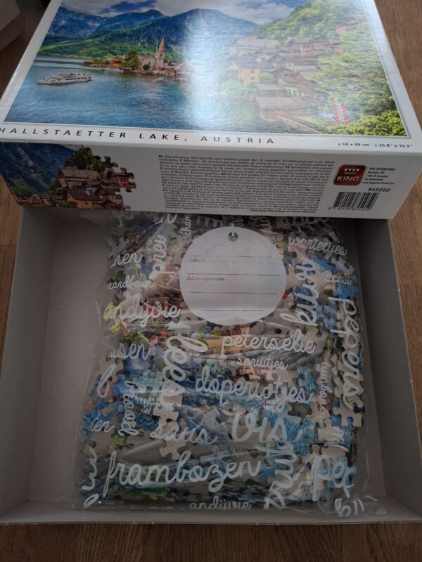 King Puzzel 1000 stukjes - Hallstaetter Lake, Austria (Landscape Collection)