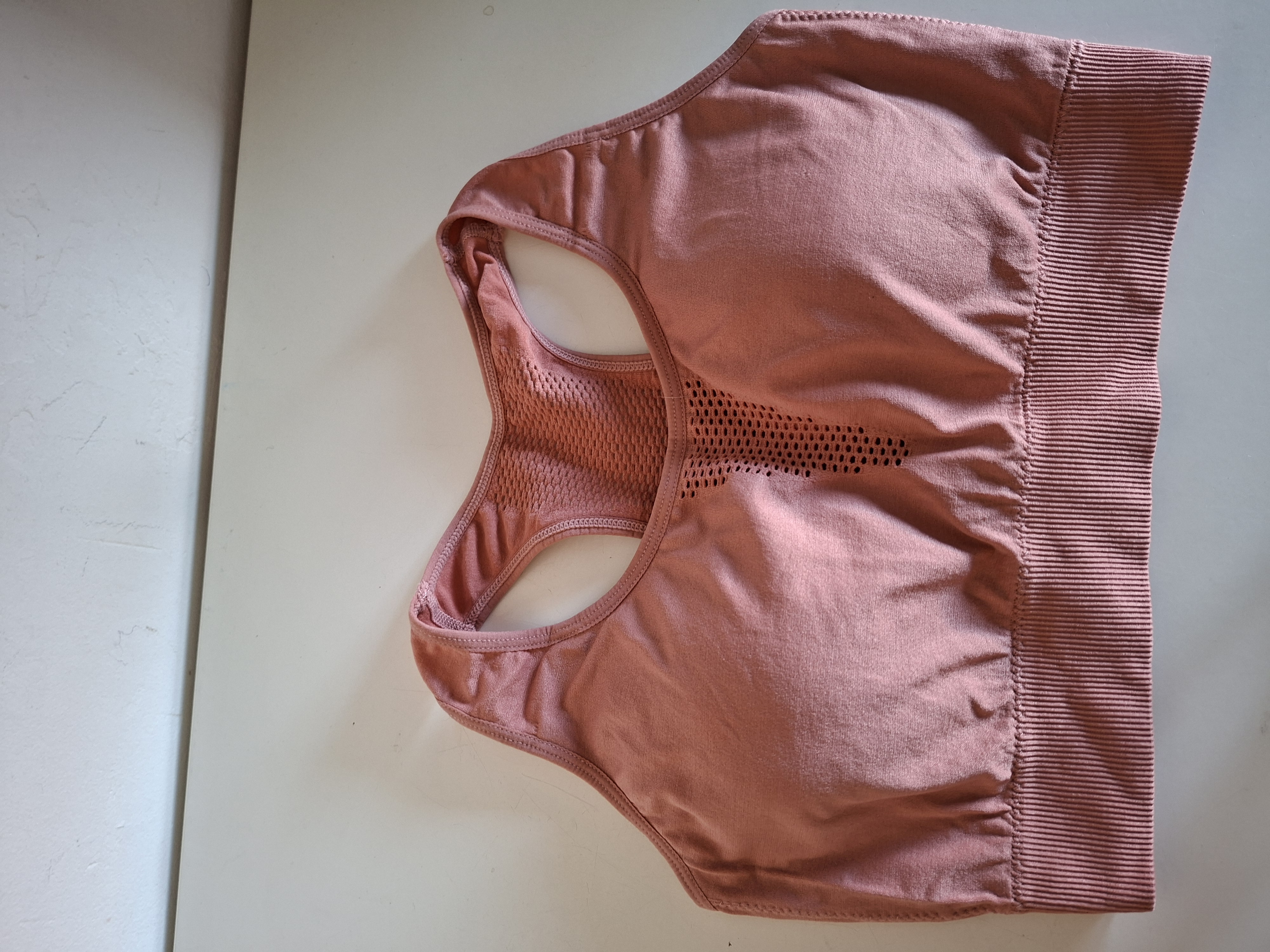 Sportieve BH met padding roze/koraal maat S