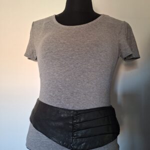 Joeess zwarte leren heuptas