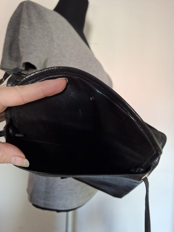 Berba zwart leren crossbody tas