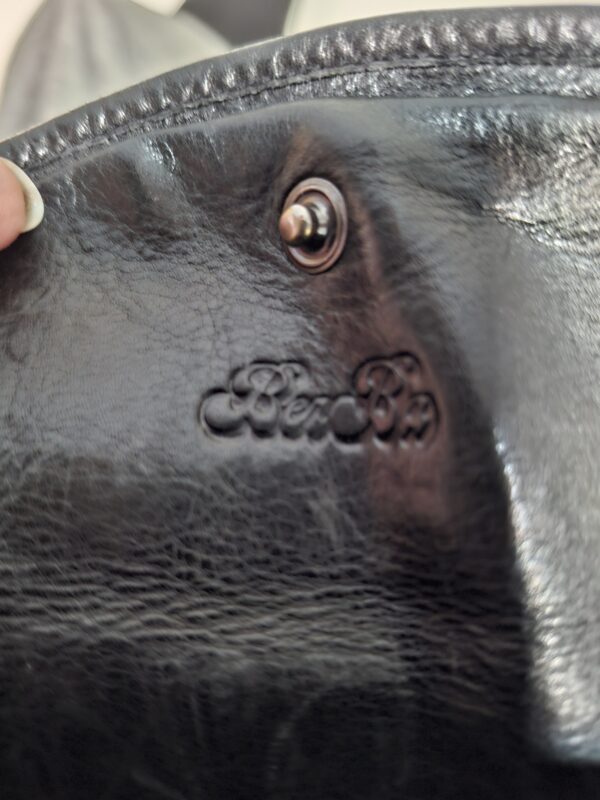 Berba zwart leren crossbody tas