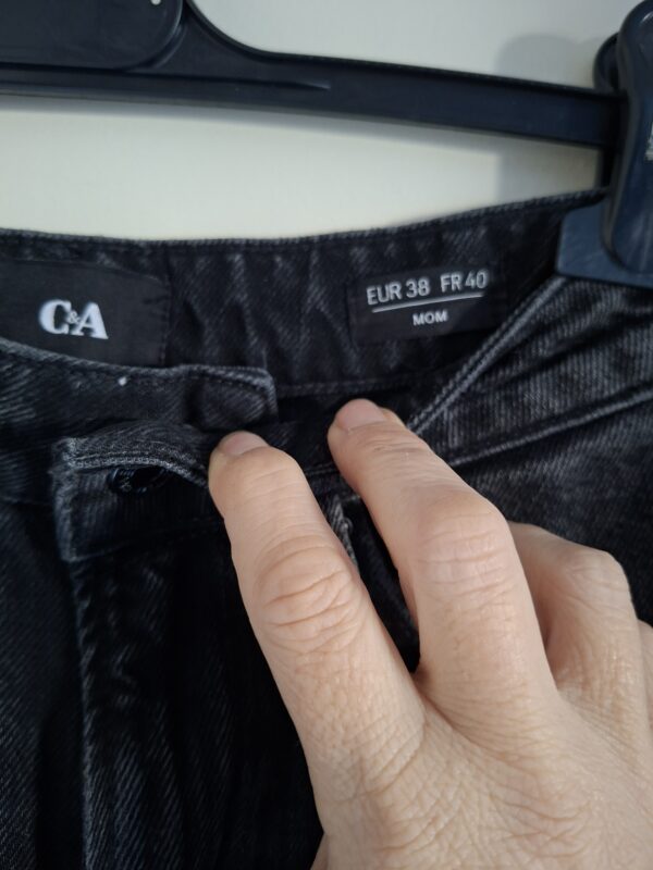 C&A zwarte mom jeans met glitters - maat 38