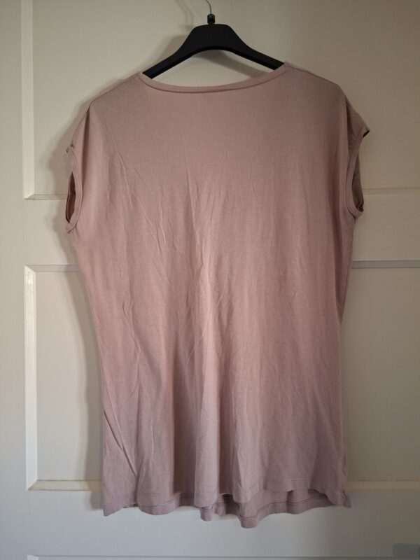 HUGO BOSS oudroze T-shirt met knoopdetail - maat S
