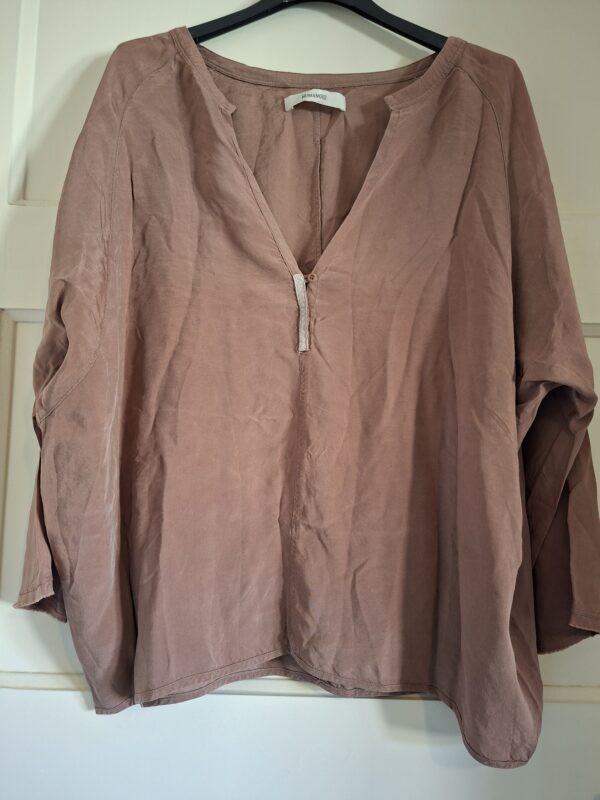 20260207_140114 Humanoid bruine blouse met ritssluiting - maat M