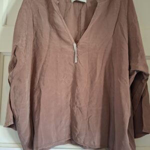 Humanoid bruine blouse met ritssluiting - maat M