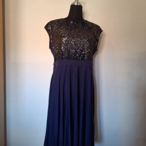 Body Flirt feestjurk donkerblauw met pailletten maat 48/50