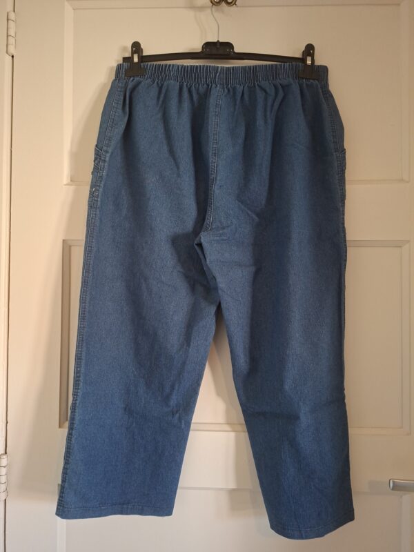 Jeans capri broek met elastische band - Maat T6