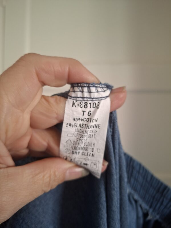 Jeans capri broek met elastische band - Maat T6