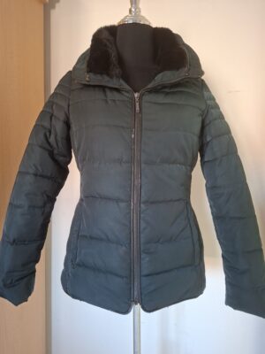 Camaïeu gewatteerde winterjas groen/blauw maat 40