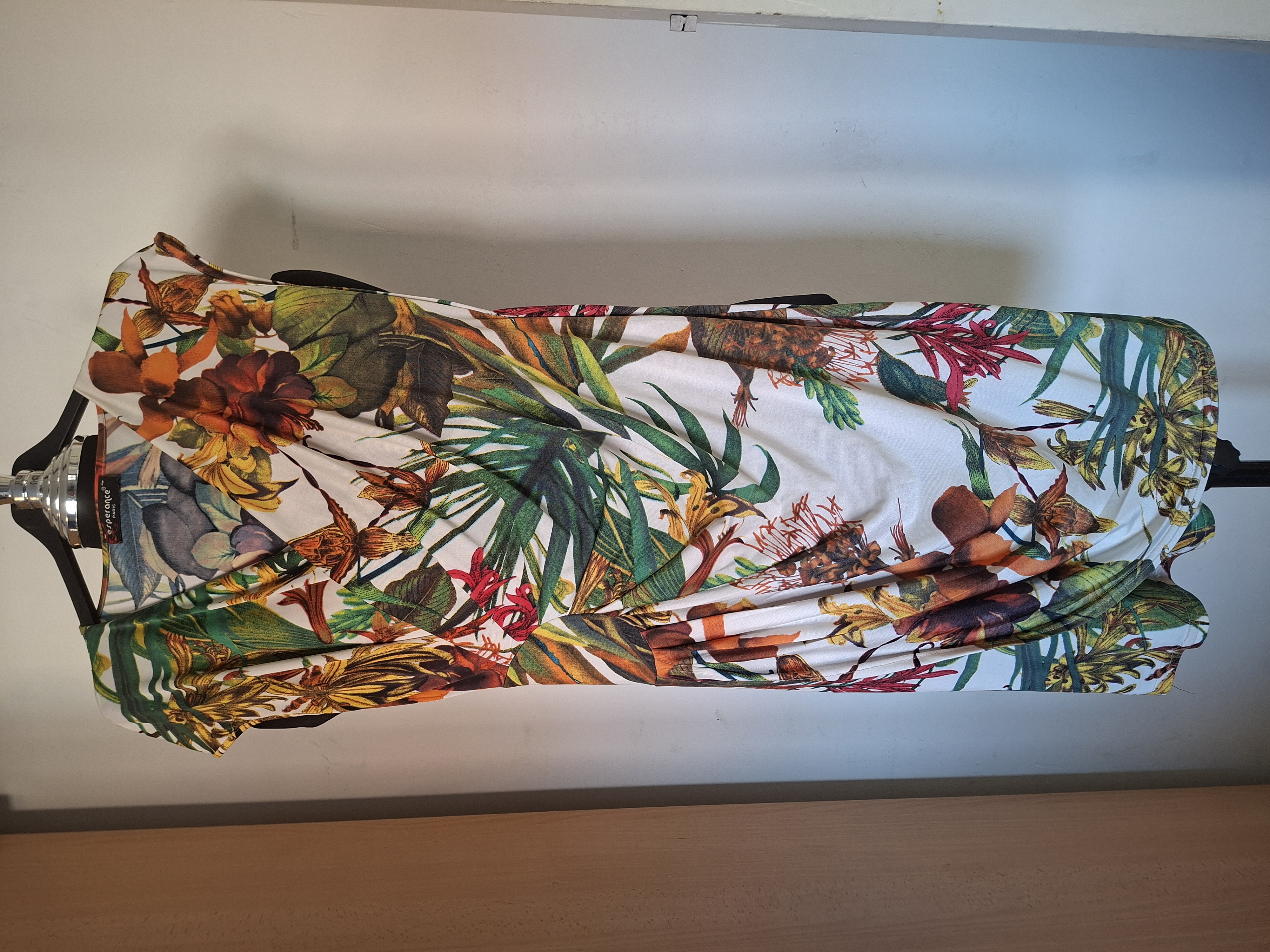 Esperance Paris tropische jurk bloemenprint maat S