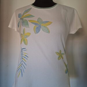 Terre Bleue witte top bloemenprint maat S