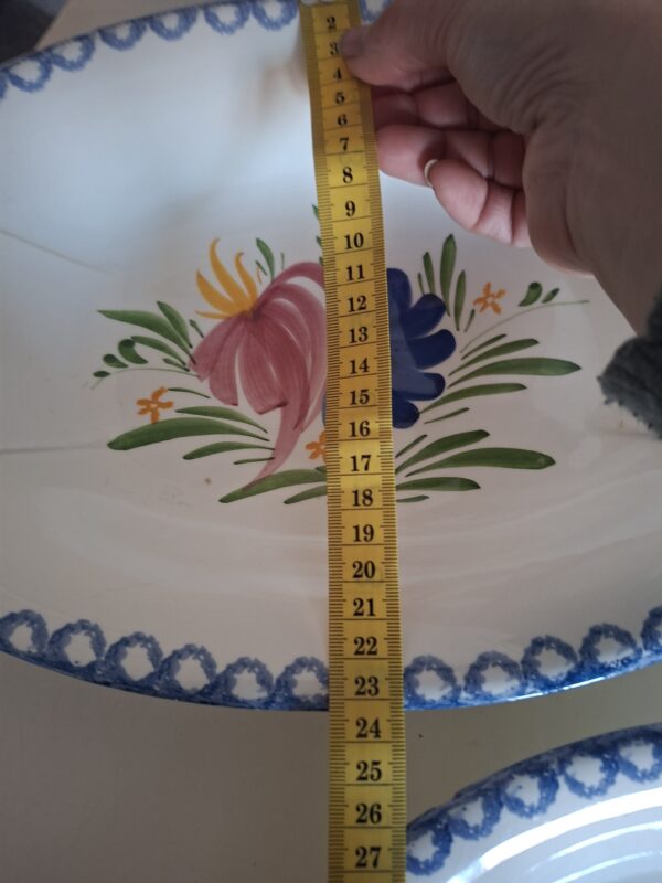 Vintage serviesset met handbeschilderd bloemmotief (5 stuks)