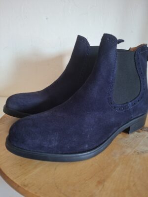Suède chelsea boots donkerblauw - Maat 42 - NIEUW