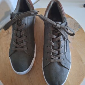 Graceland sneakers met decoratieve rits - Legergroen/kaki - Maat 42