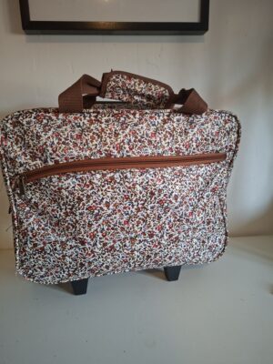 Handbagage trolley bloemenprint met wieltjes