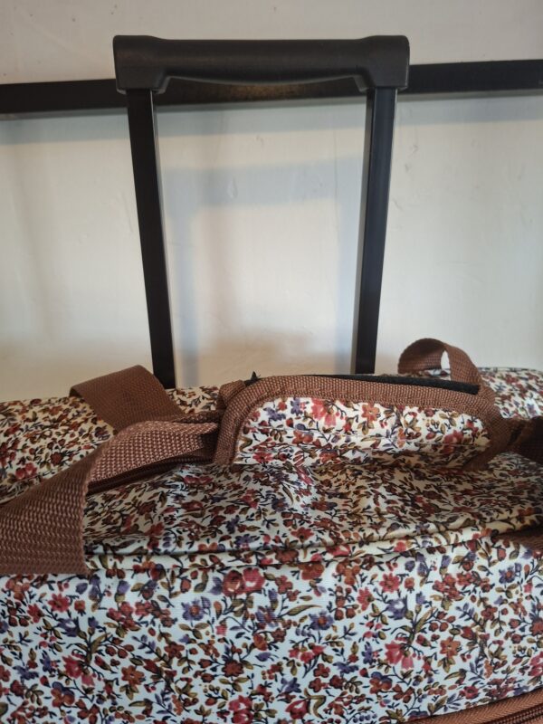 Handbagage trolley bloemenprint met wieltjes