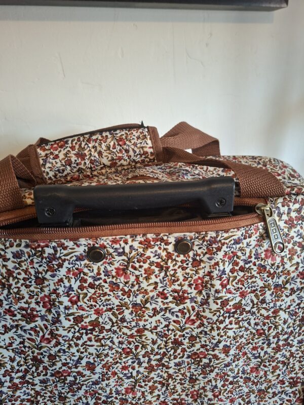 Handbagage trolley bloemenprint met wieltjes