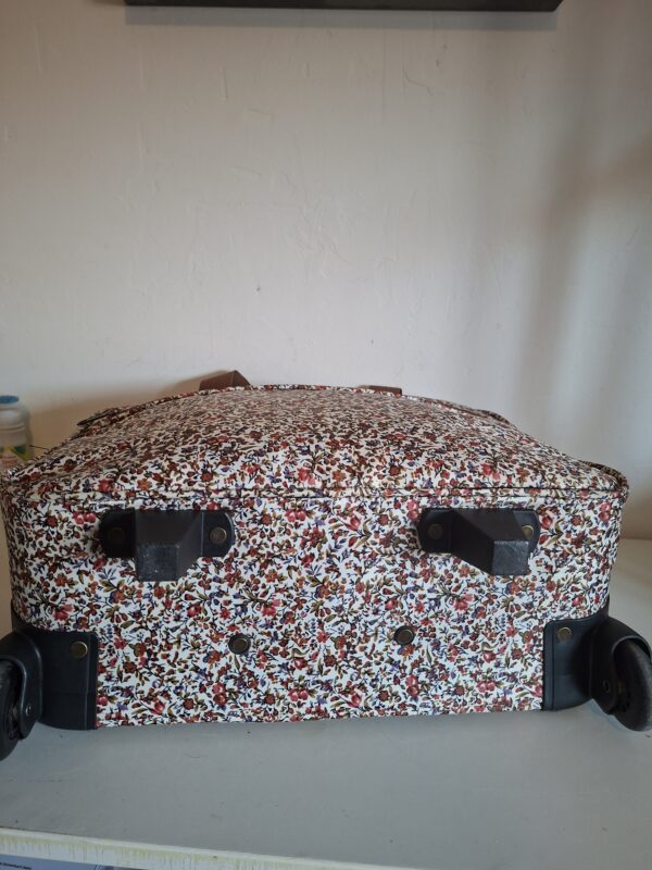 Handbagage trolley bloemenprint met wieltjes