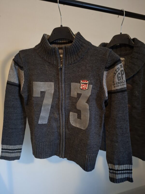 Unlocked vest set 2 stuks grijs bruin jongens 116/122