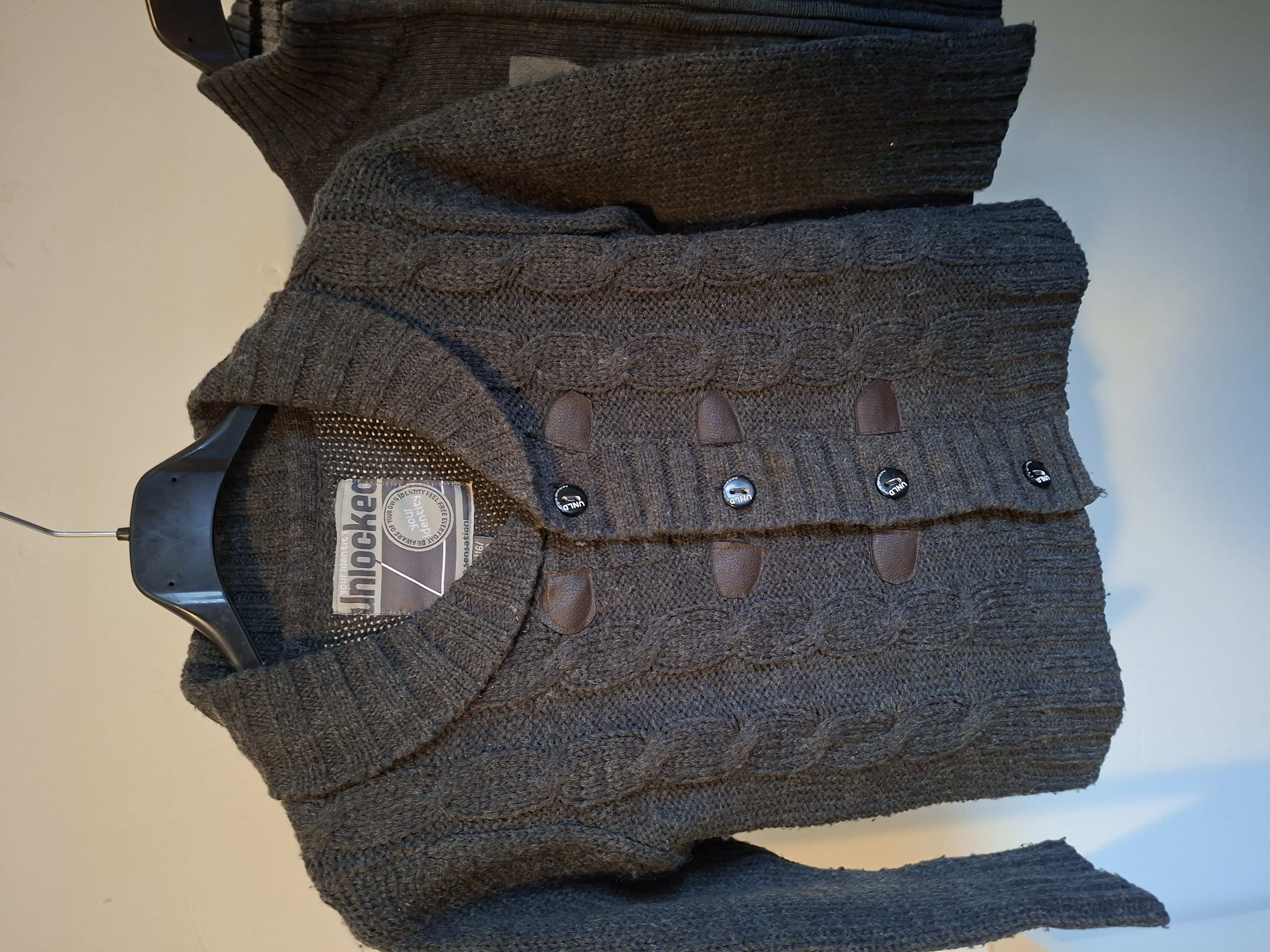 Unlocked vest set 2 stuks grijs bruin jongens 116/122