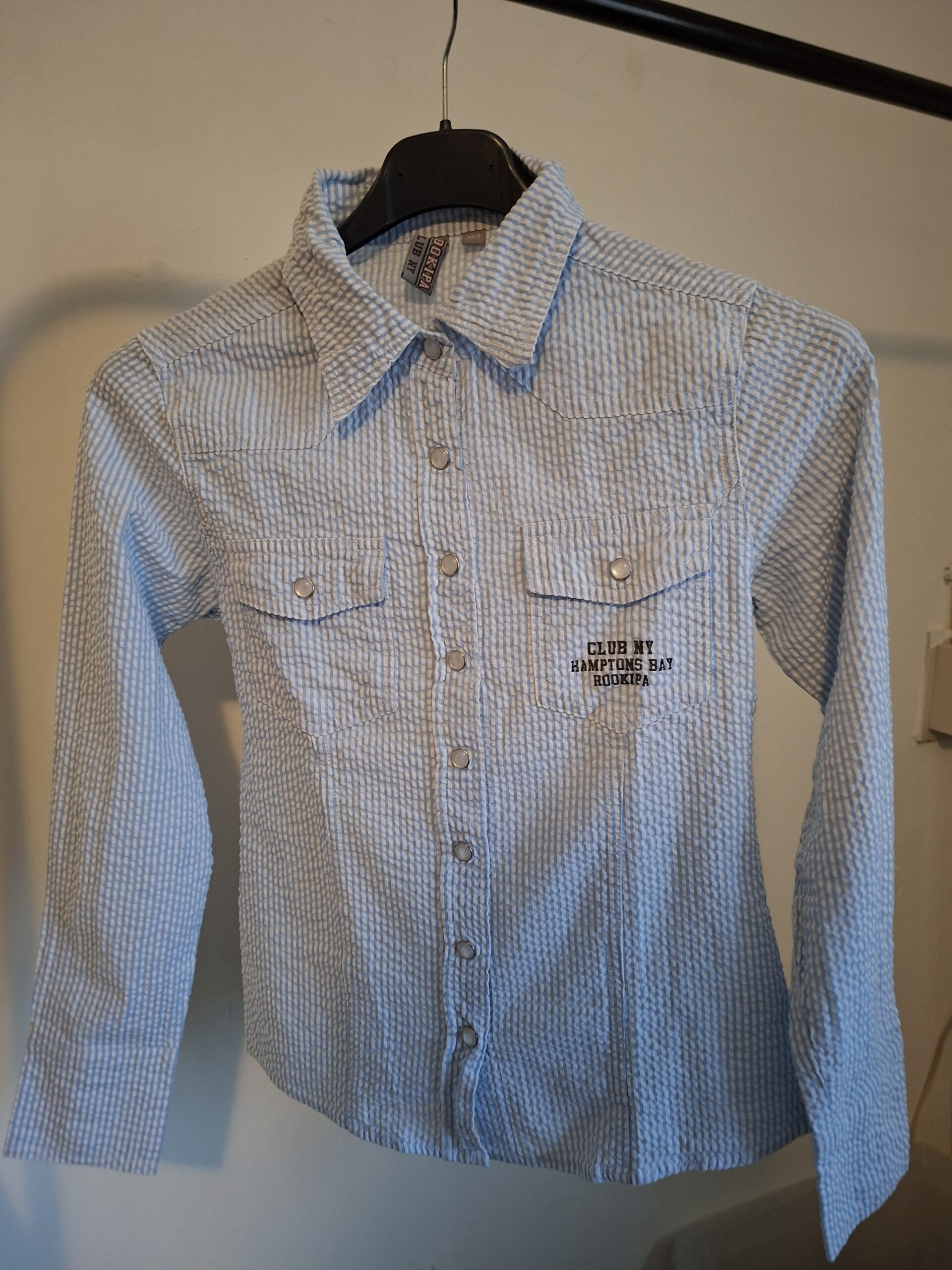 Hookapi blouse geruit Long Island Hamptons 164