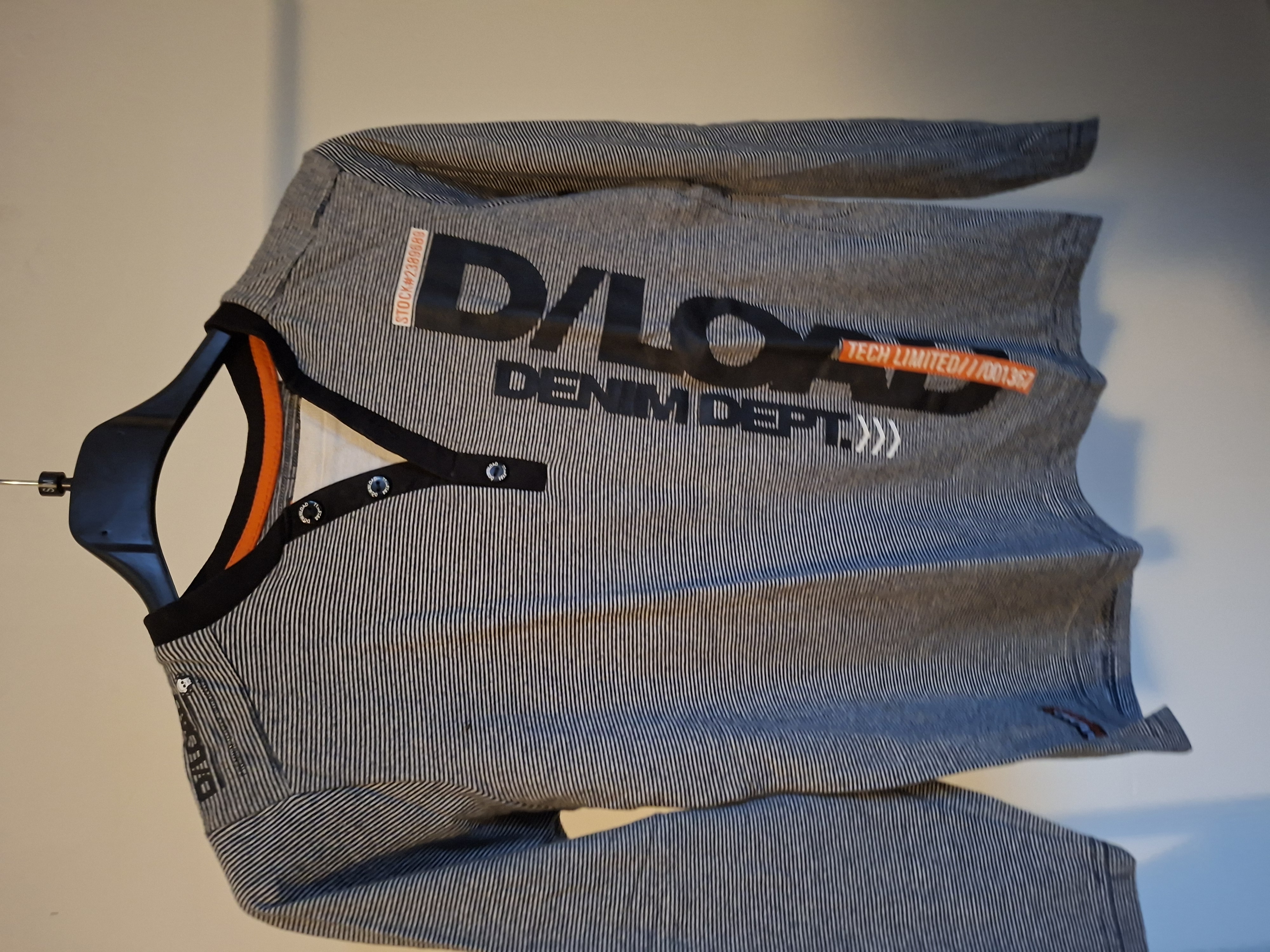 Longsleeve gestreept grijs STOCK238 jongens 152