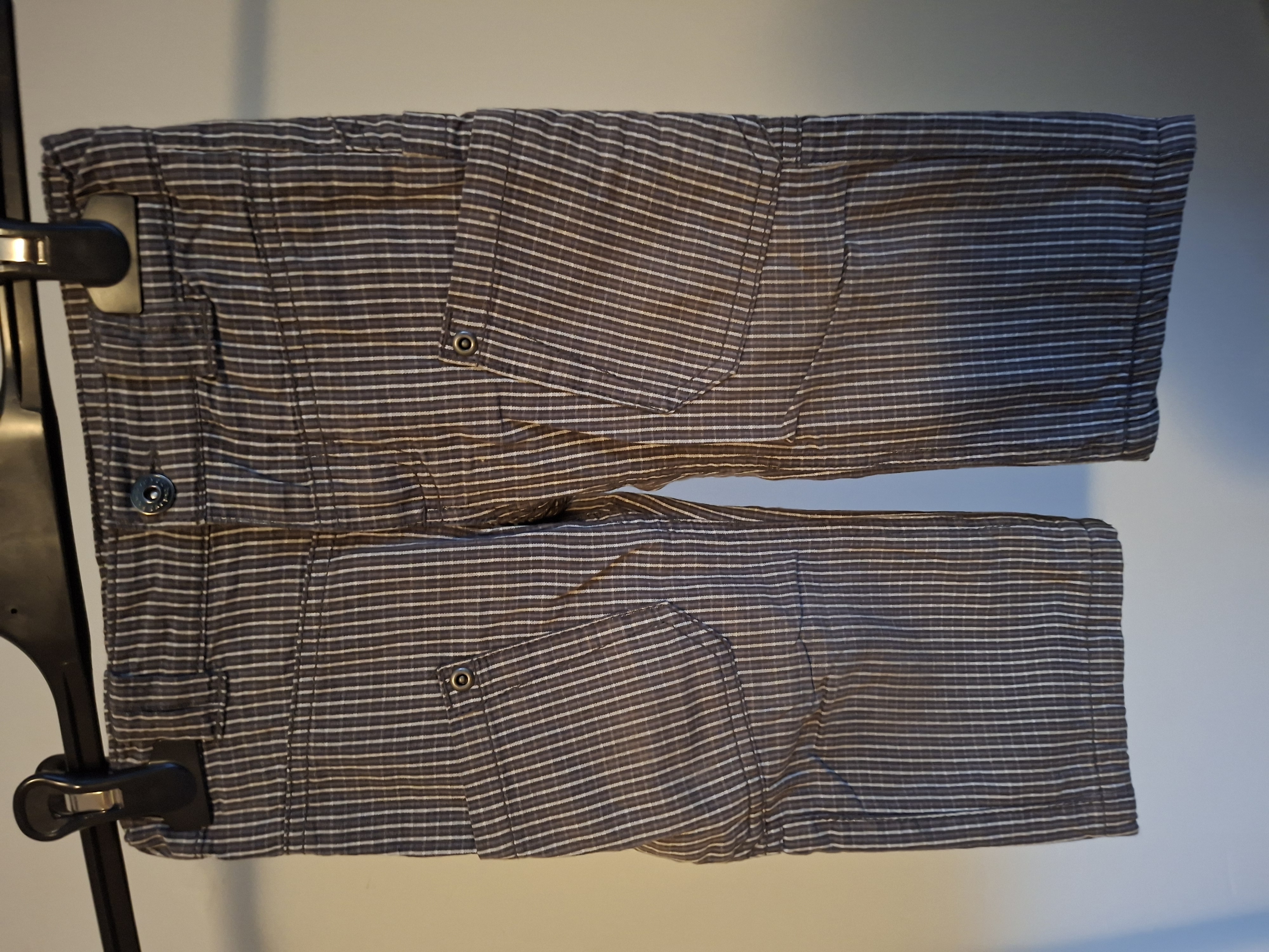 Gestreepte cargobroek bruin/wit jongens maat 80