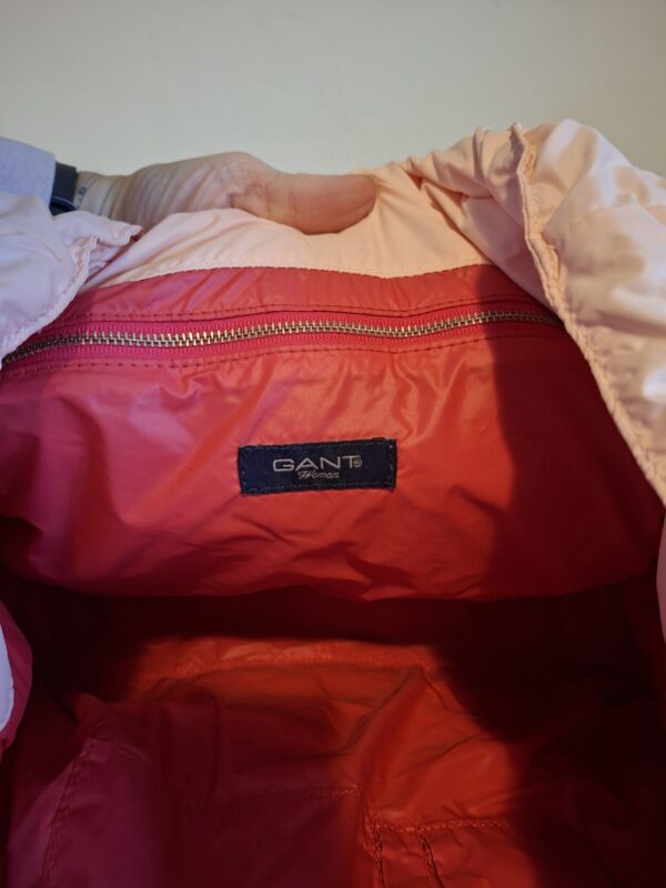 Gant gewatteerde shopper Licht roze met leren details