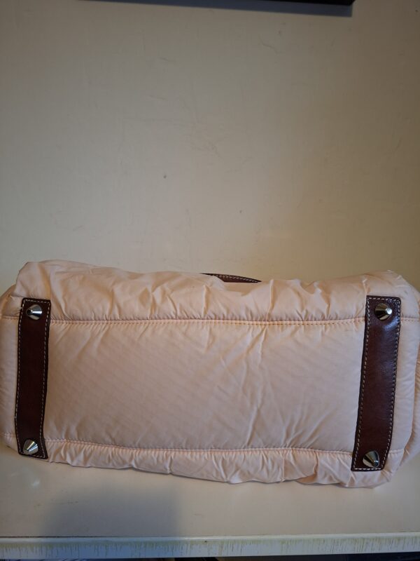 Gant gewatteerde shopper Licht roze met leren details