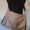 VERA PELLE beige leren schoudertas - Italiaans leer