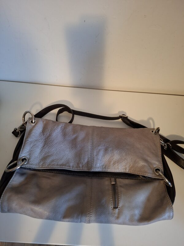 VERA PELLE beige leren schoudertas - Italiaans leer