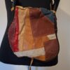 Multicolor patchwork leren schoudertas
