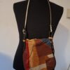 Multicolor patchwork leren schoudertas