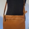 VERA PELLE cognac leren schoudertas - Italiaans leer