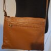VERA PELLE cognac leren schoudertas - Italiaans leer