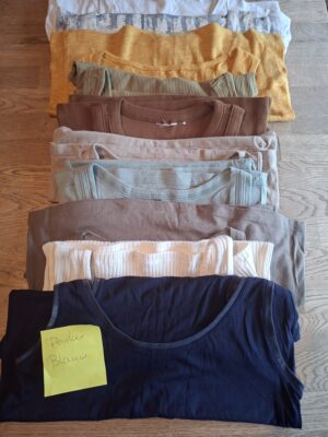 Bundel 9 basic tops en hemden maat S