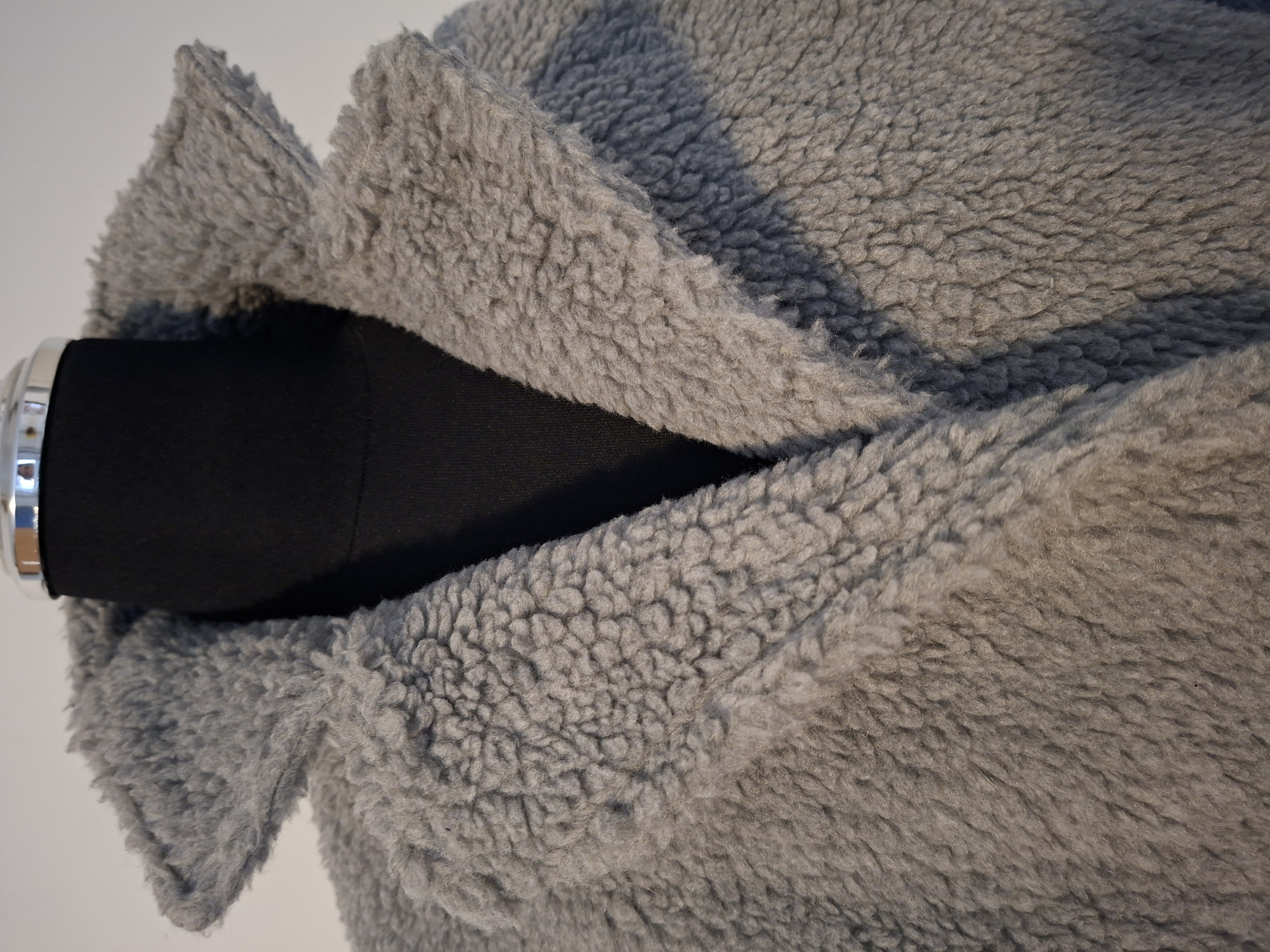 20260222_103017 Grijze teddy jas met kraag - Maat 50/52 - Made in Italy