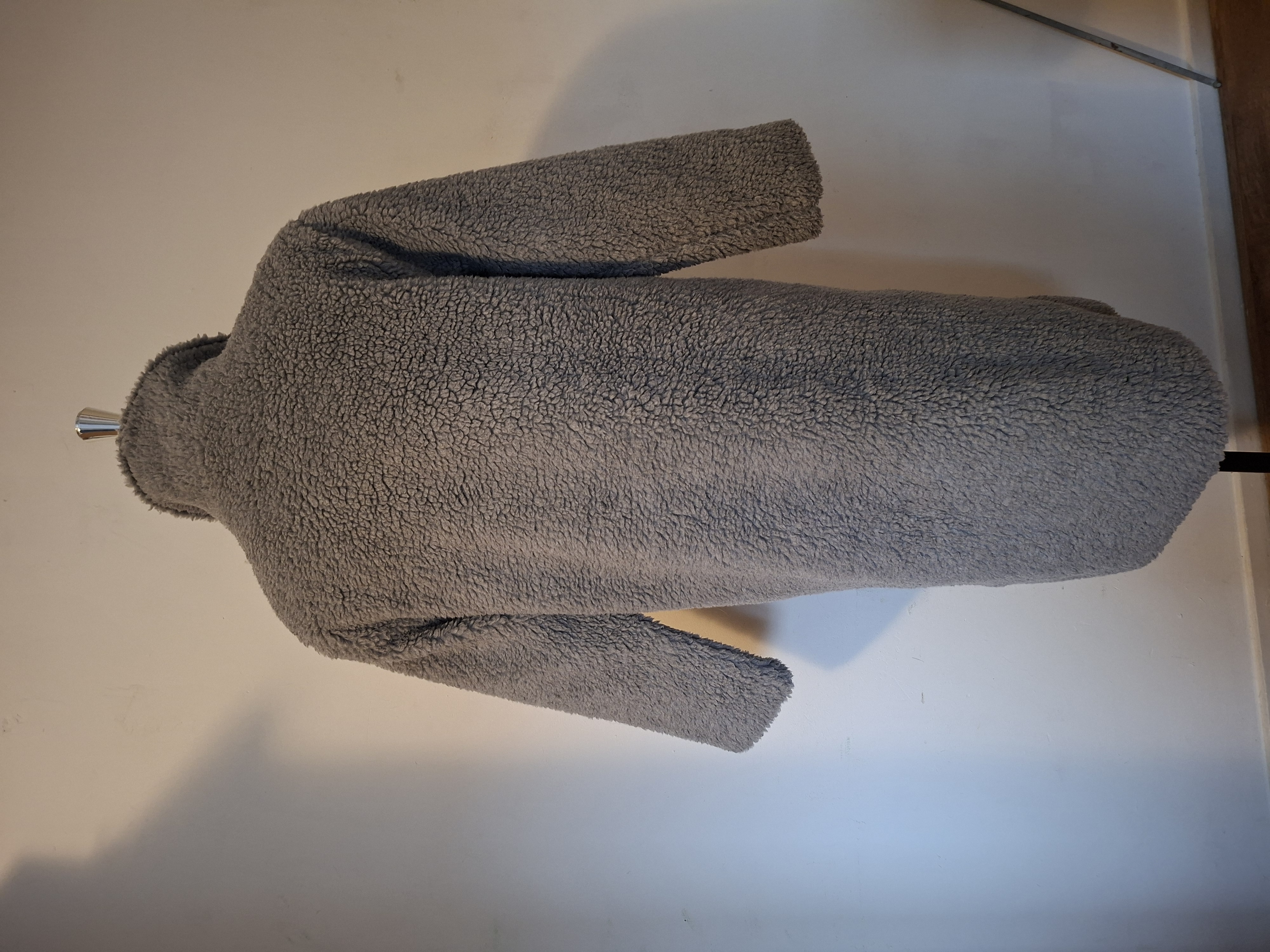 20260222_103028 Grijze teddy jas met kraag - Maat 50/52 - Made in Italy