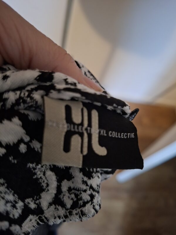 XL Collectie blazer met slangenprint - Zwart/wit