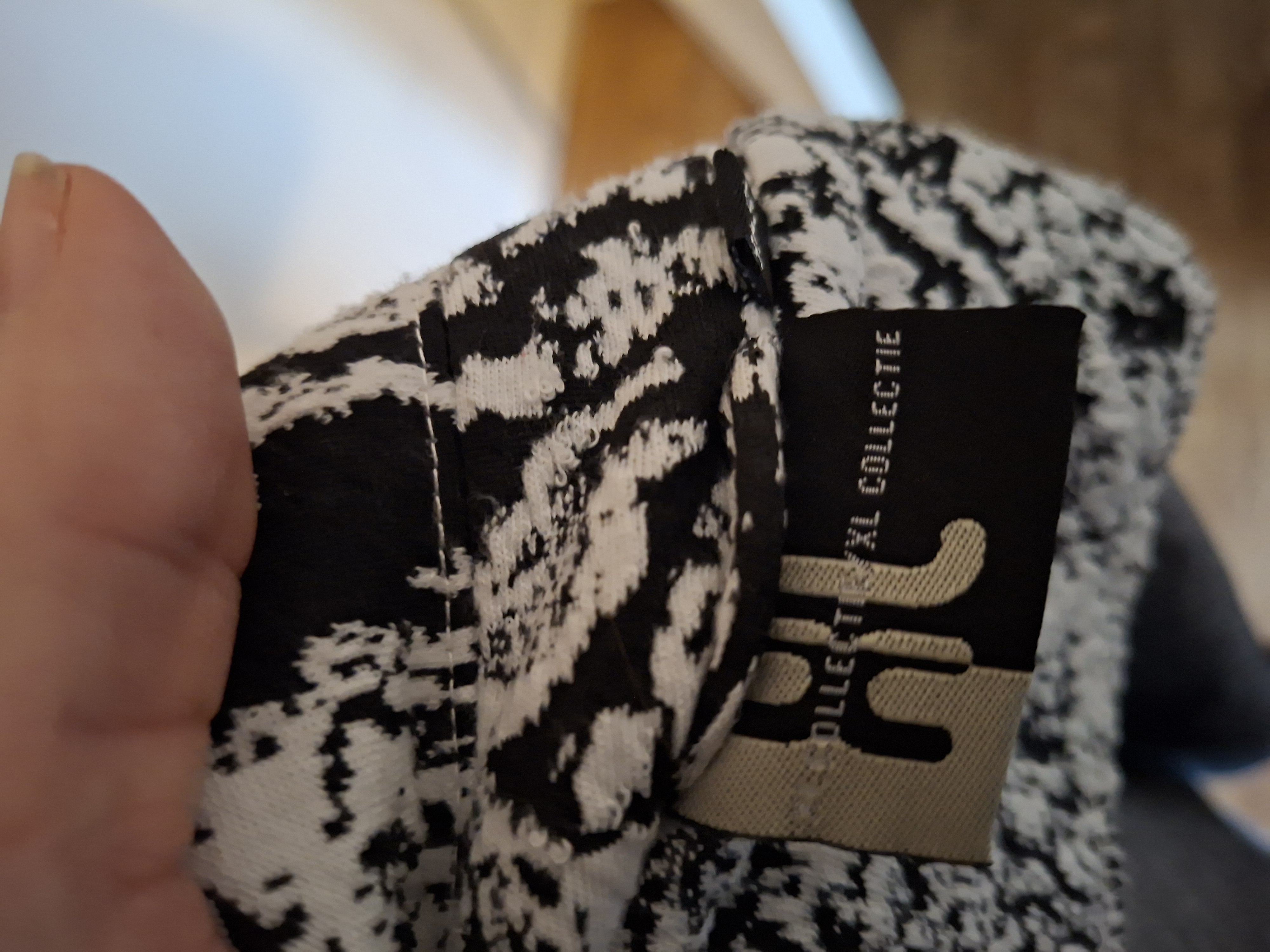 XL Collectie blazer met slangenprint - Zwart/wit