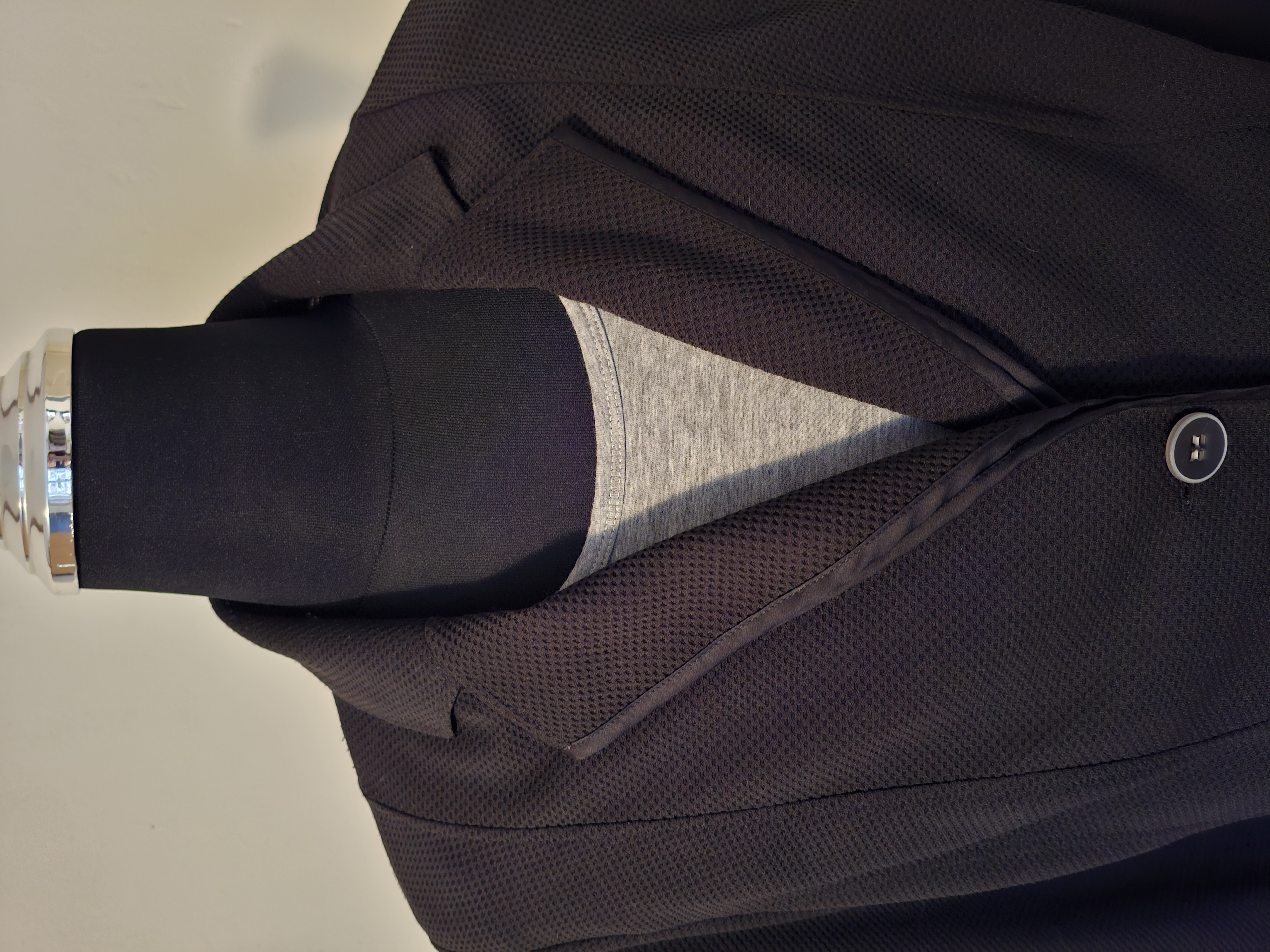 20260222_105923 Sommermann blazer met structuurstof - Zwart