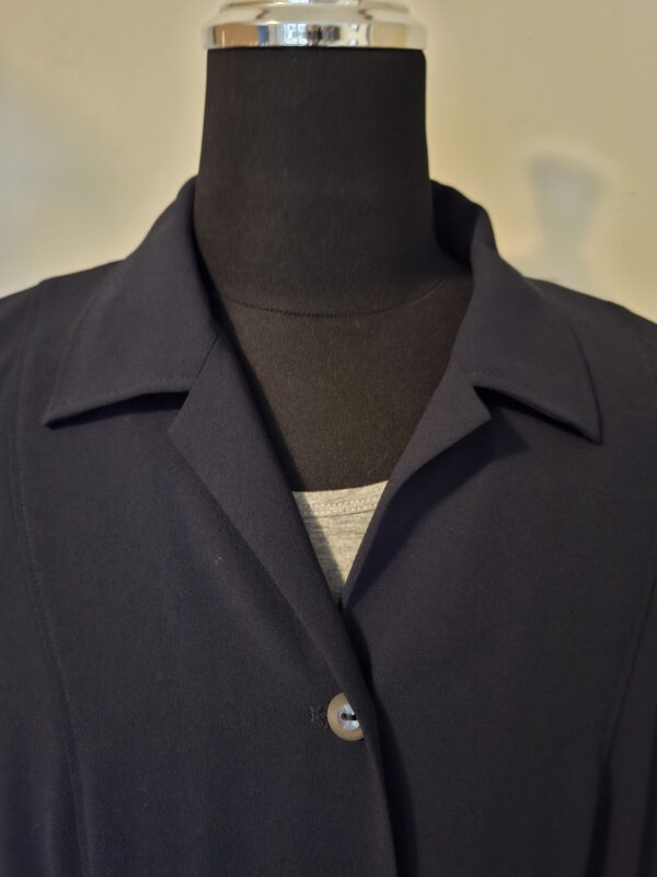 Rio lange blouse met kraag - Donkerblauw - Maat 46