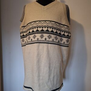 BPC Bonprix Collection mouwloos gebreide tuniek - Beige/ecru - Maat 48/50