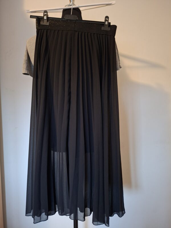 Terra di Siena plissé rok - Zwart - Maat 40