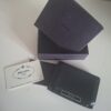 Prada portemonnee zwart leer met doos en certificaat